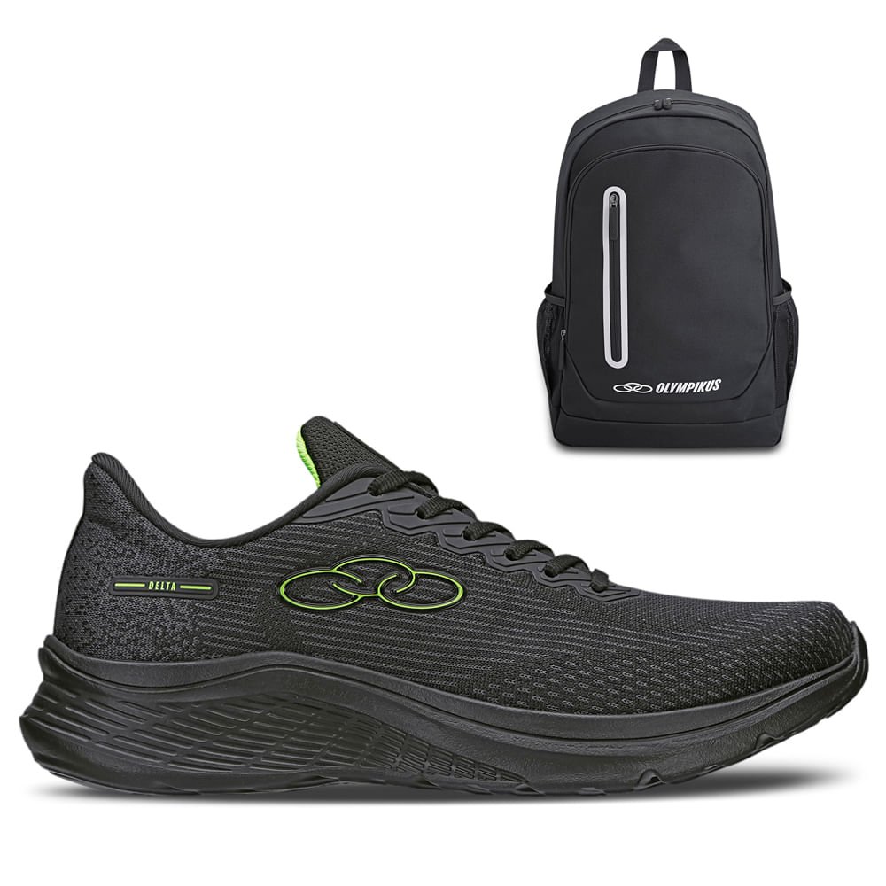 Kit 1 Tênis Olympikus Delta e 1 Mochila Braze