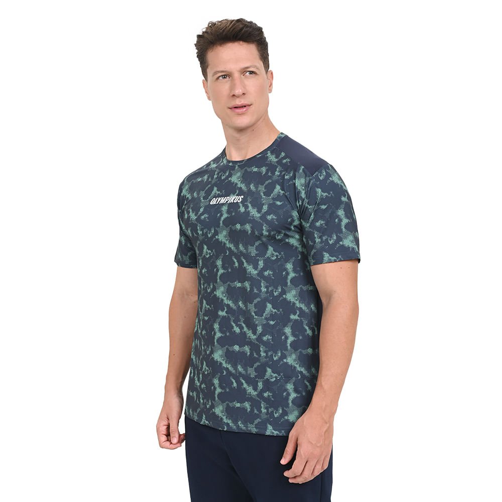 Camiseta Complemento Estampada Olympikus Masculina Azul 3