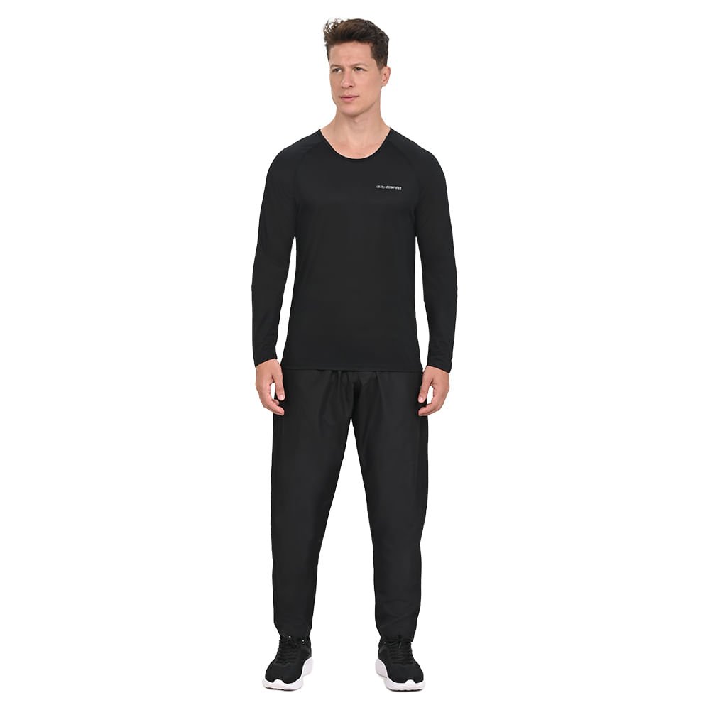 Camiseta Runner Manga Longa 2.0 Olympikus Masculina Preto 4