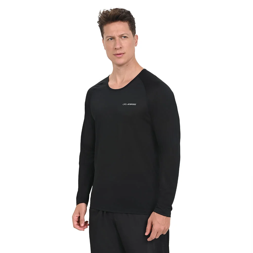Camiseta Runner Manga Longa 2.0 Olympikus Masculina Preto 4