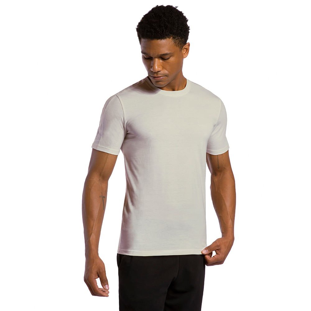 Camiseta Comfy Tape Olympikus Masculina Bege 2