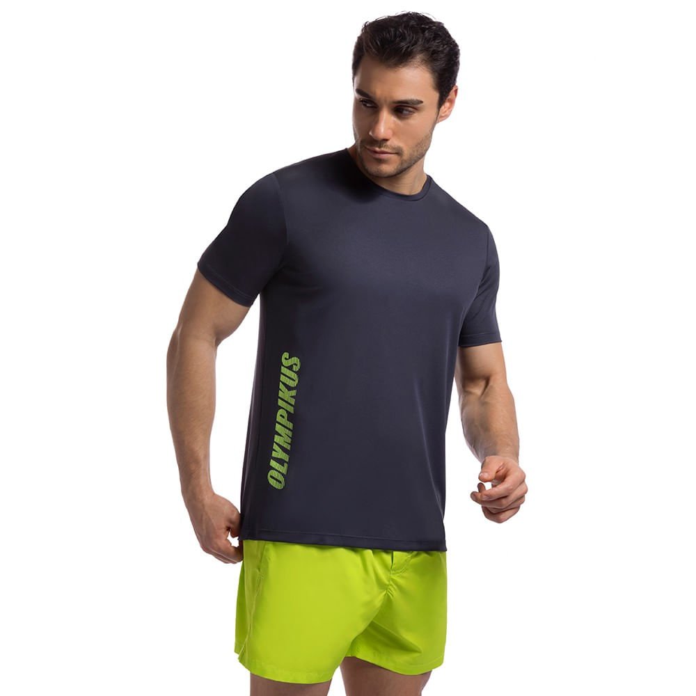 Camiseta Basic Logo Olympikus Masculina Azul 3