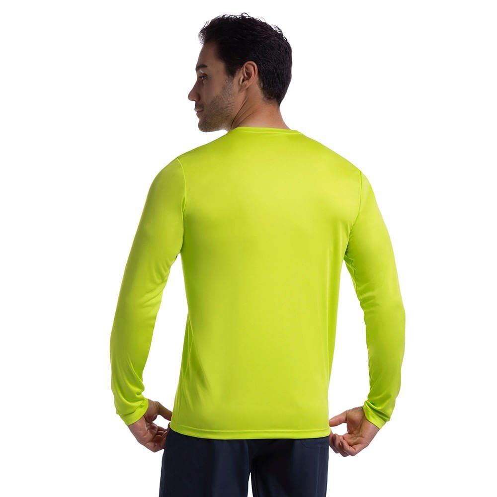 Camiseta Manga Longa Essential Olympikus Masculina Amarelo 2