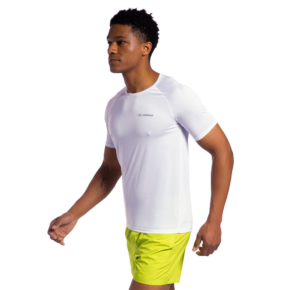 Camiseta Runner Manga Curta 2.0 Masculina Branco 3