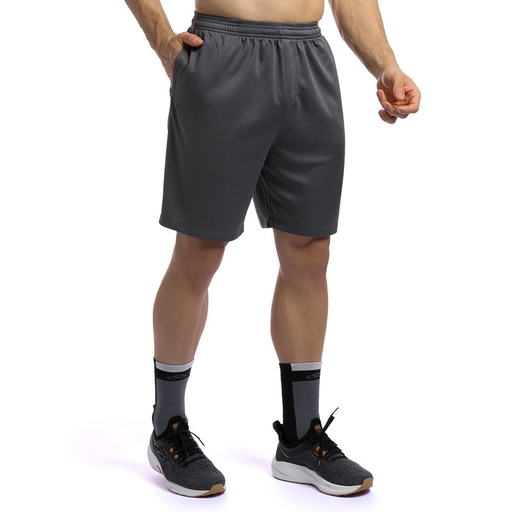 Bermuda Big Logo Olympikus Masculina Cinza 3