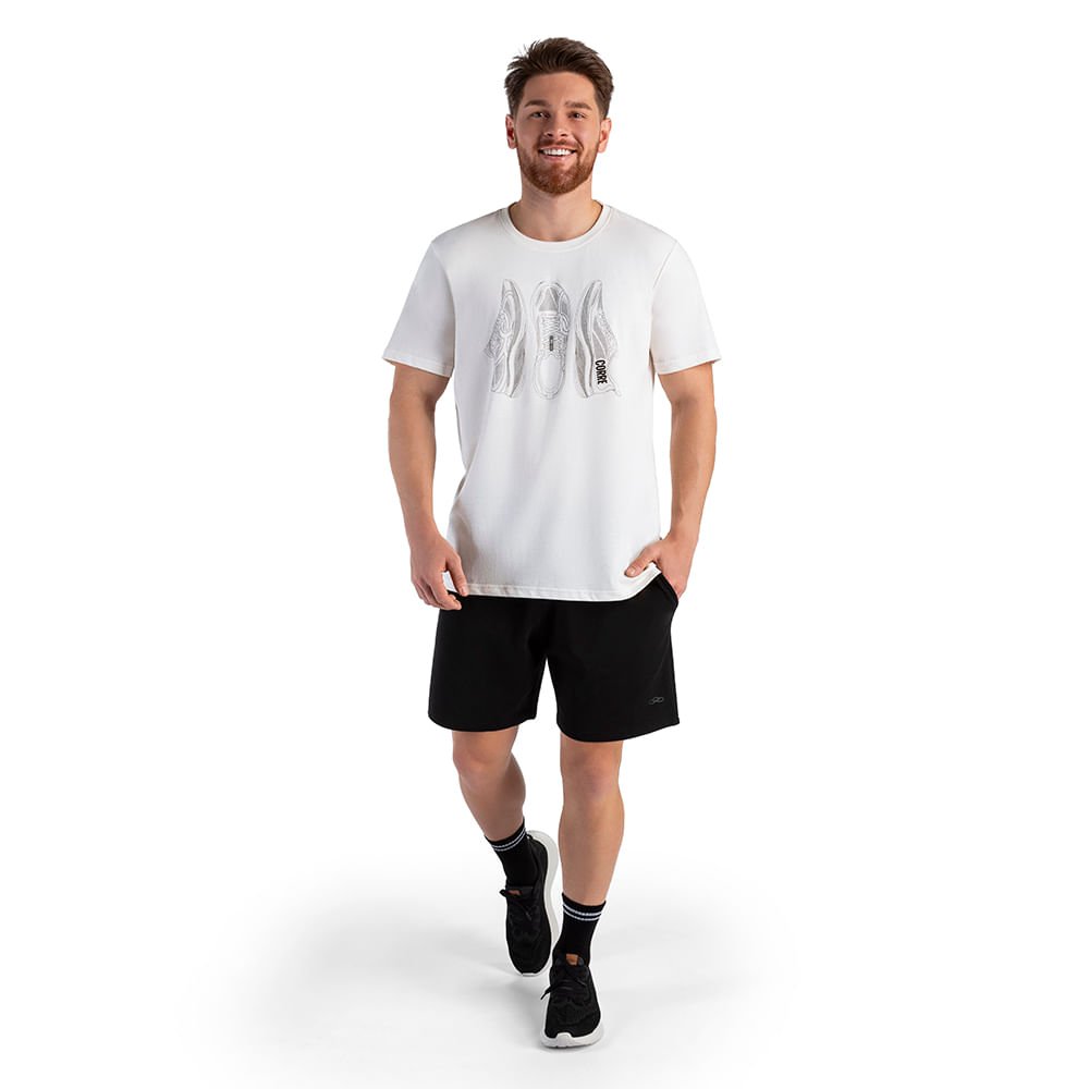 Camiseta Comfy Corre Masculina Branco 4