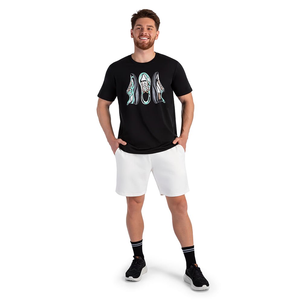 Camiseta Comfy Corre Masculina Preto 4