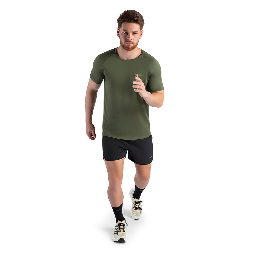 Camiseta Runner Manga Curta 2.0 Masculina Verde 4