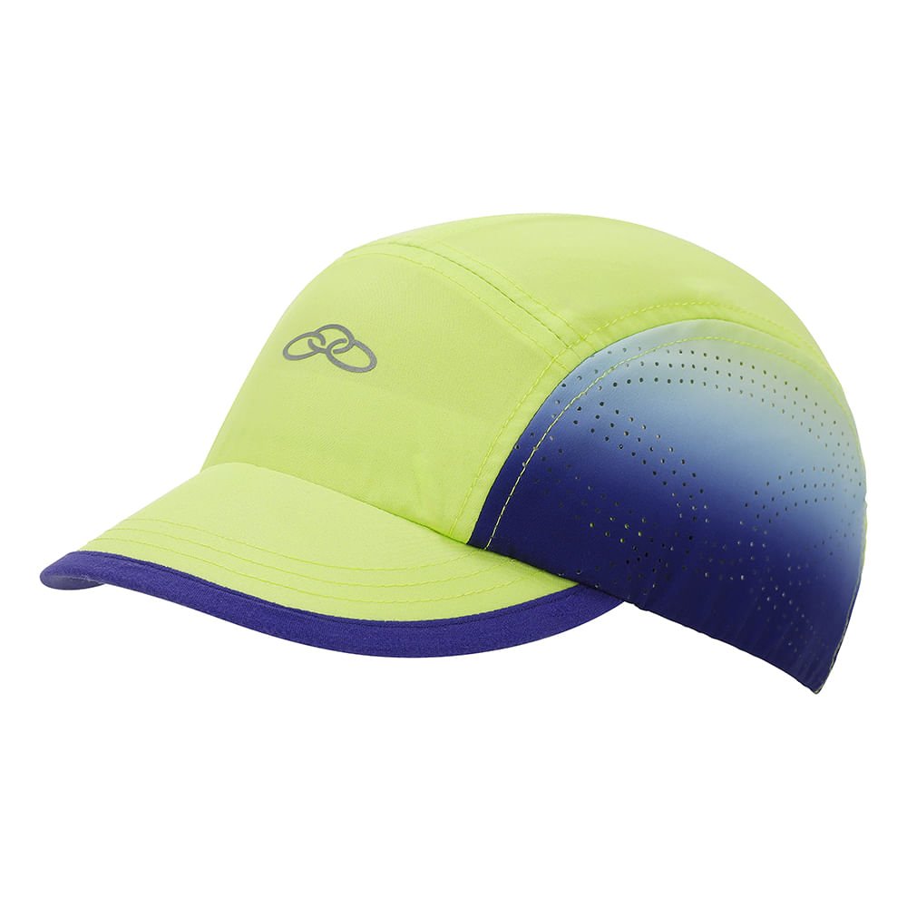 Boné Running Corre Olympikus Amarelo/Azul 2