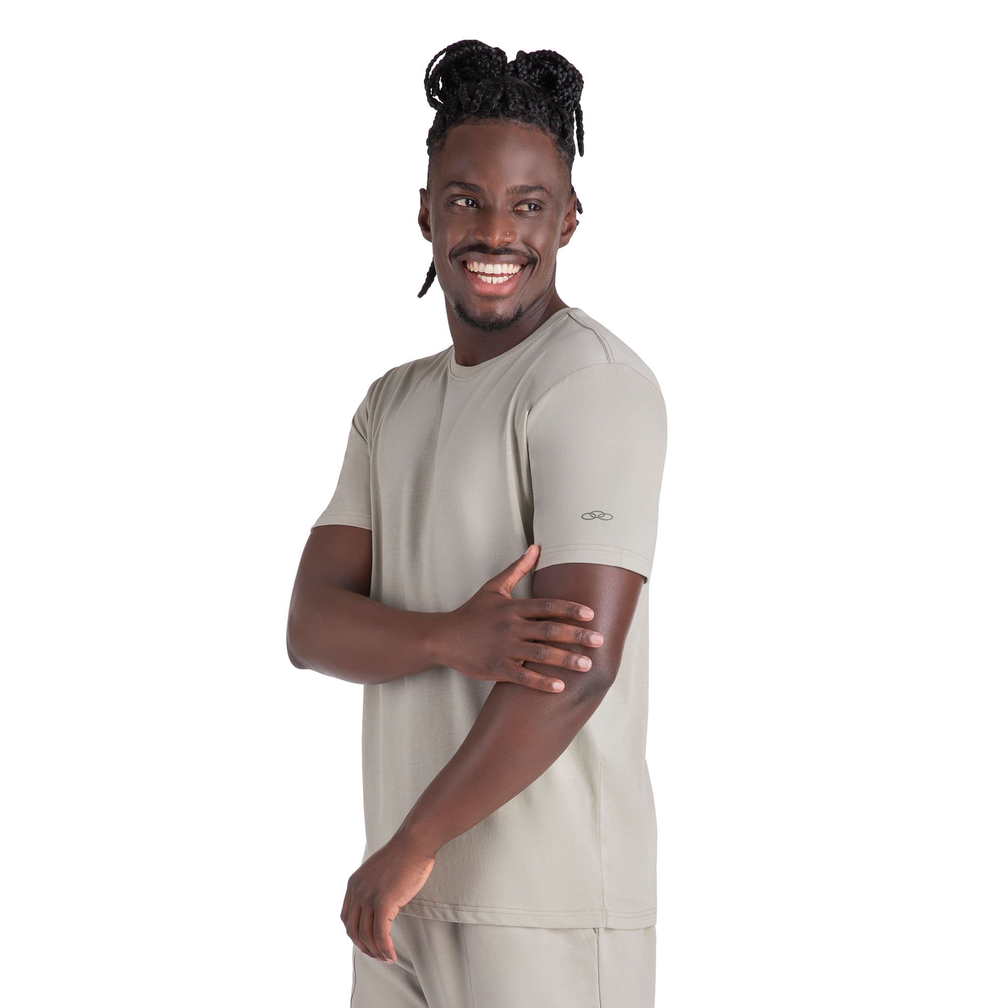 Camiseta Comfy Classica Olympikus Masculina Bege 2