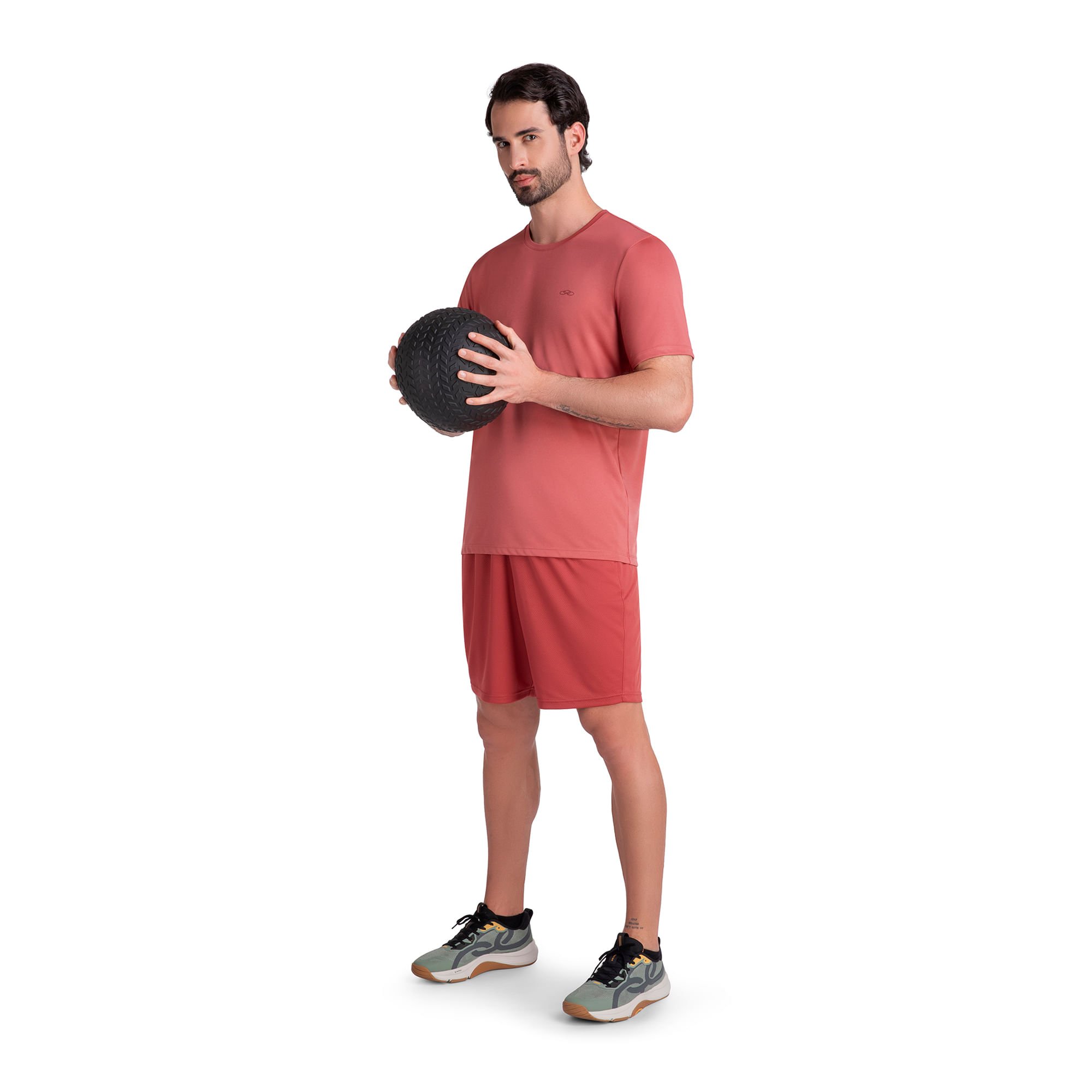 Bermuda Line Mesh 7 Olympikus Masculina Vermelho 4