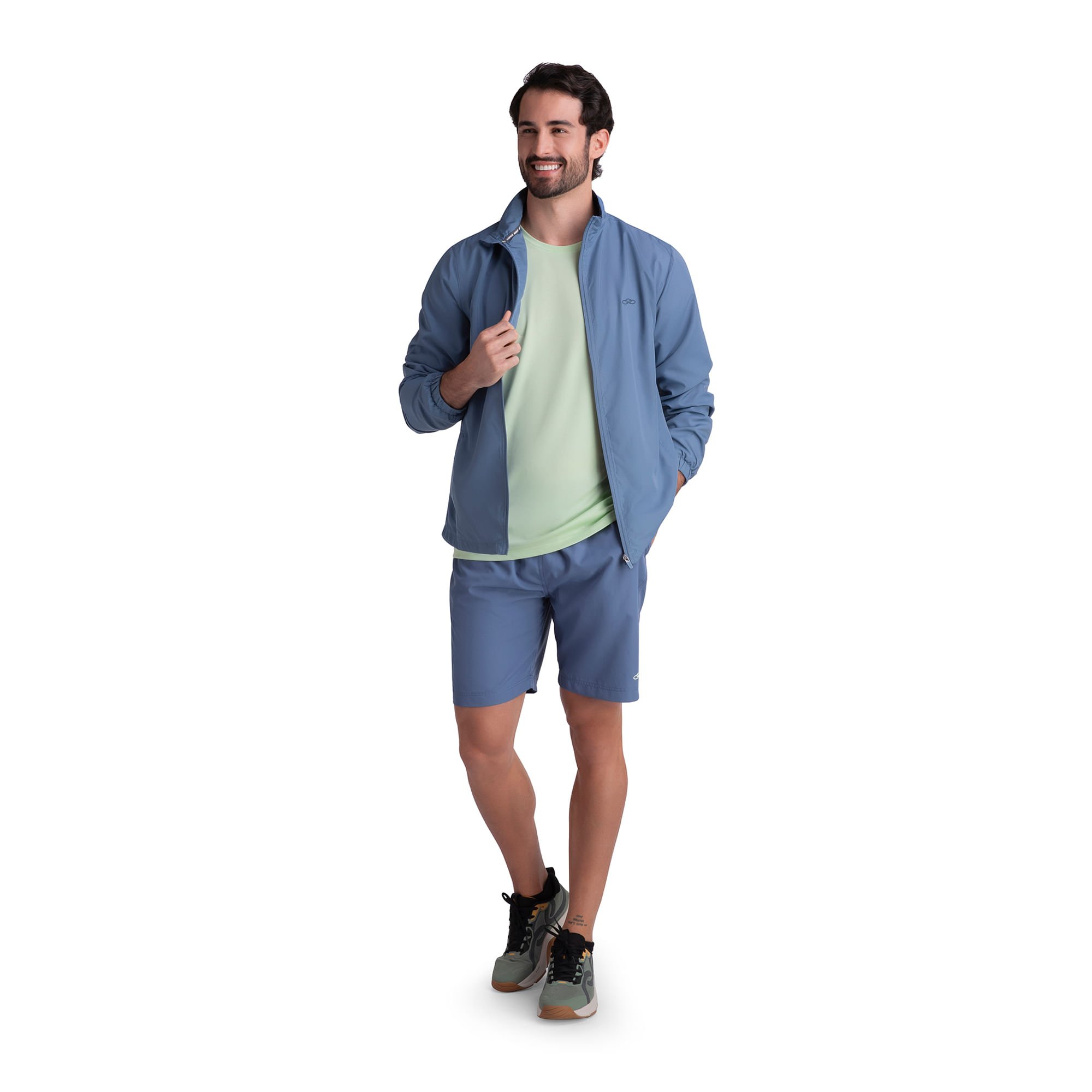 Jaqueta Corta Vento Essential Olympikus Masculina Azul 4