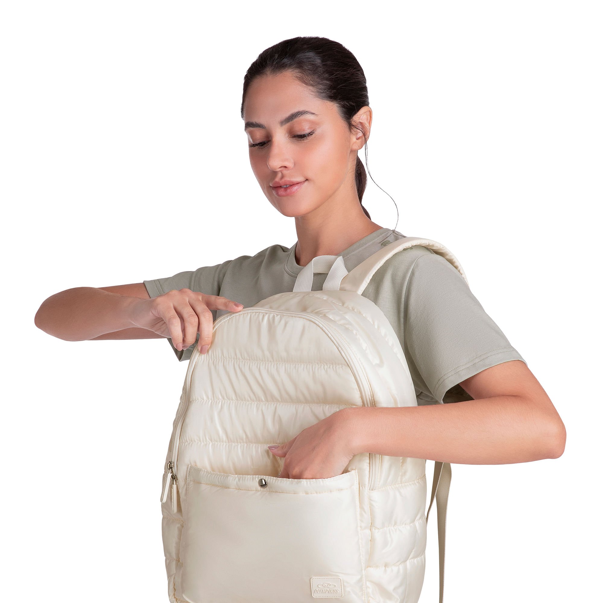 Mochila Olympikus Puffer Bege 7