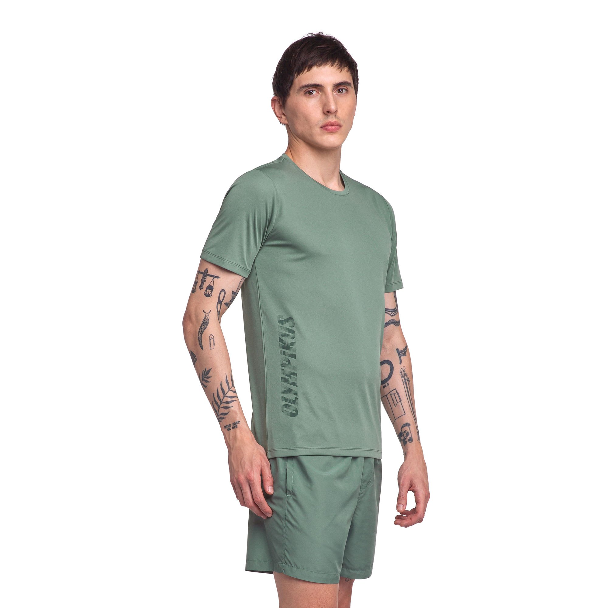 Camiseta Basic Logo Olympikus Verde 4