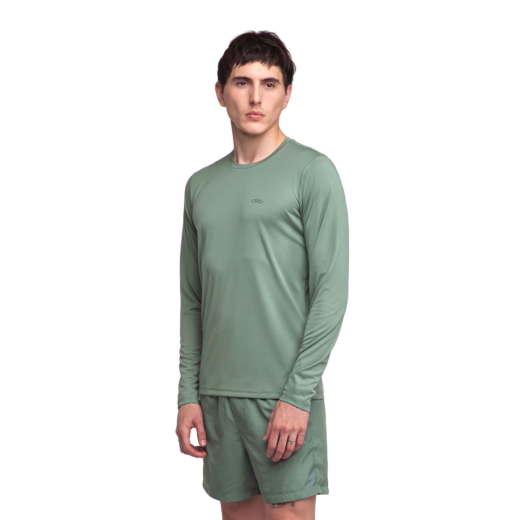 Camiseta Essential Manga Longa Olympikus Verde 2