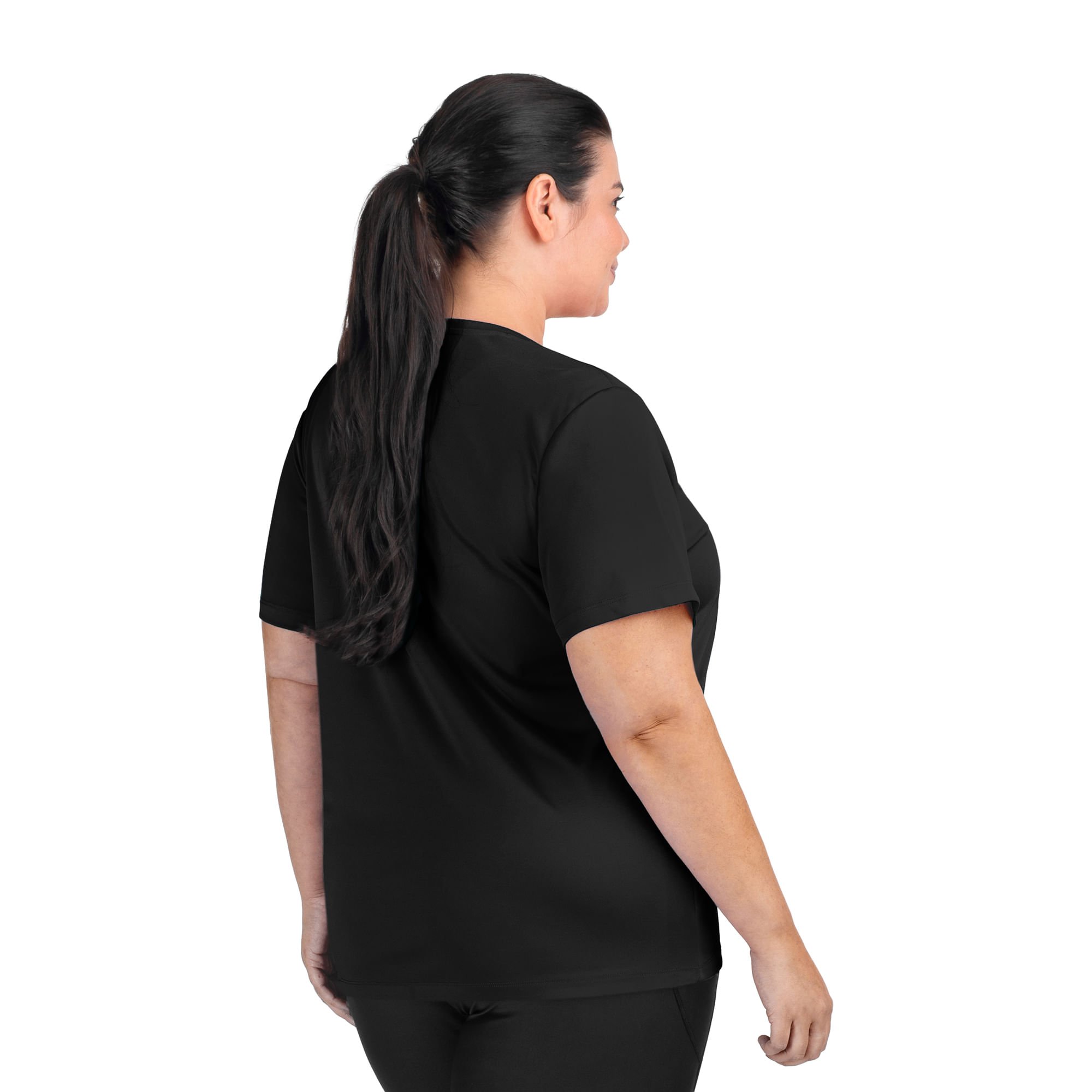Camiseta Essential Manga Curta Olympikus Plus Size Preto 3