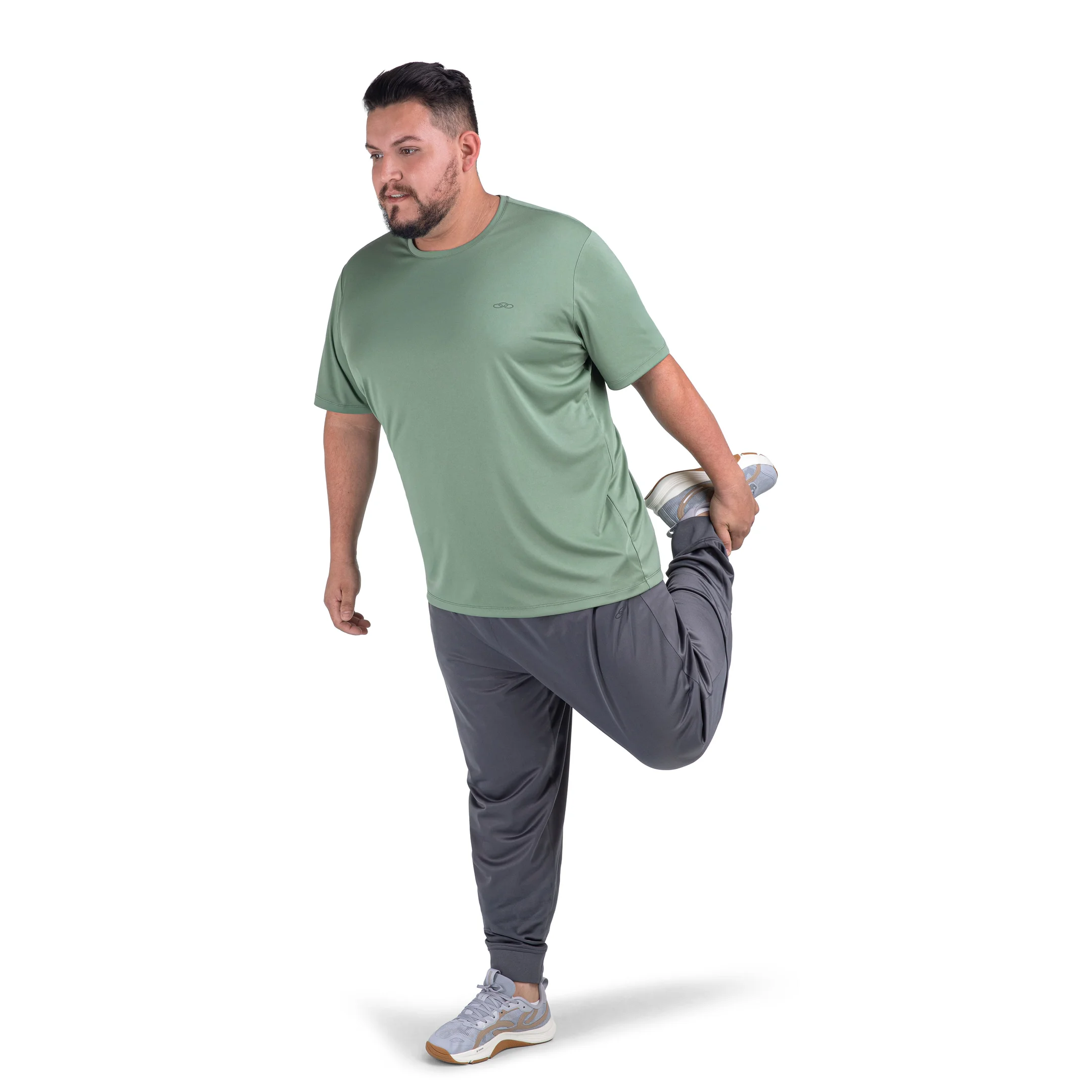Camiseta Essential Manga Curta Olympikus Plus Size Verde 2