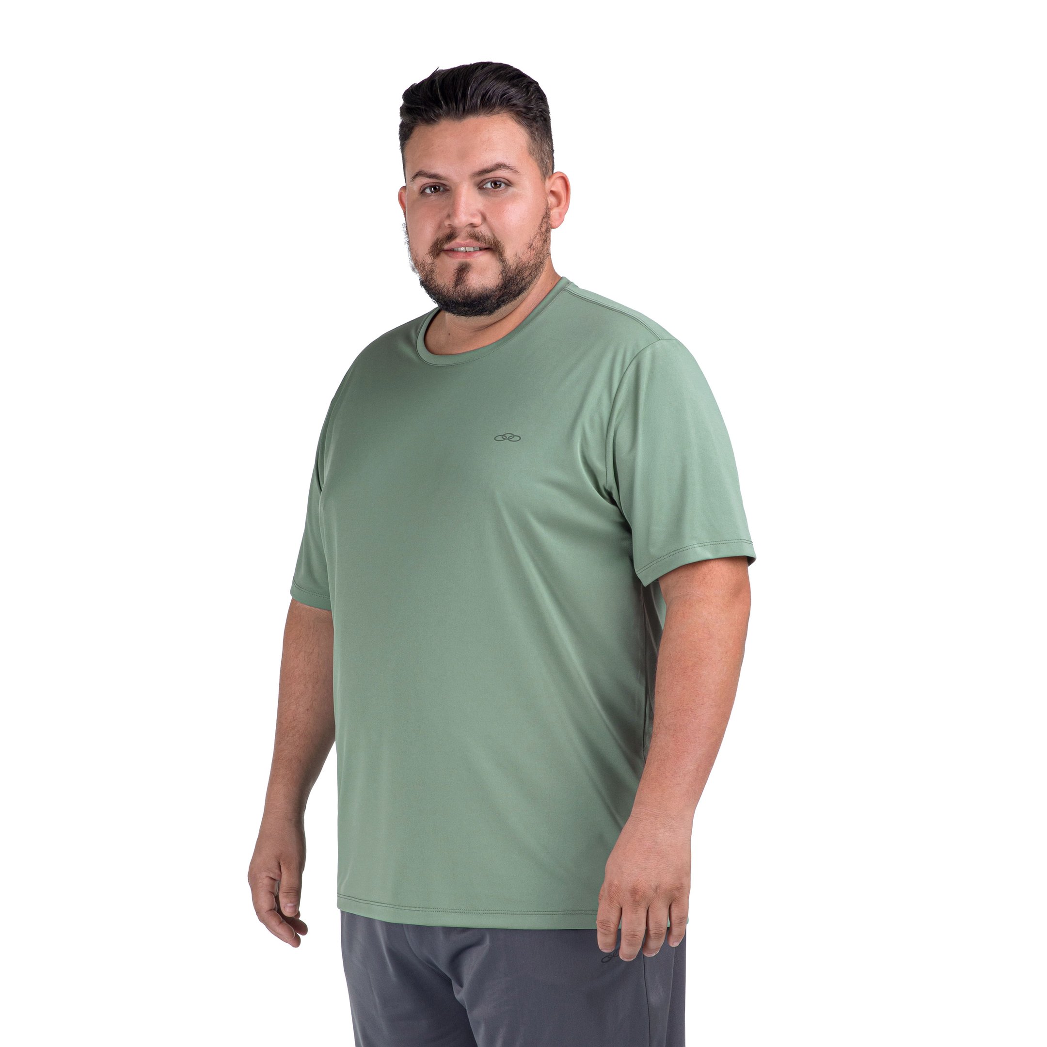 Camiseta Essential Manga Curta Olympikus Plus Size Verde 3