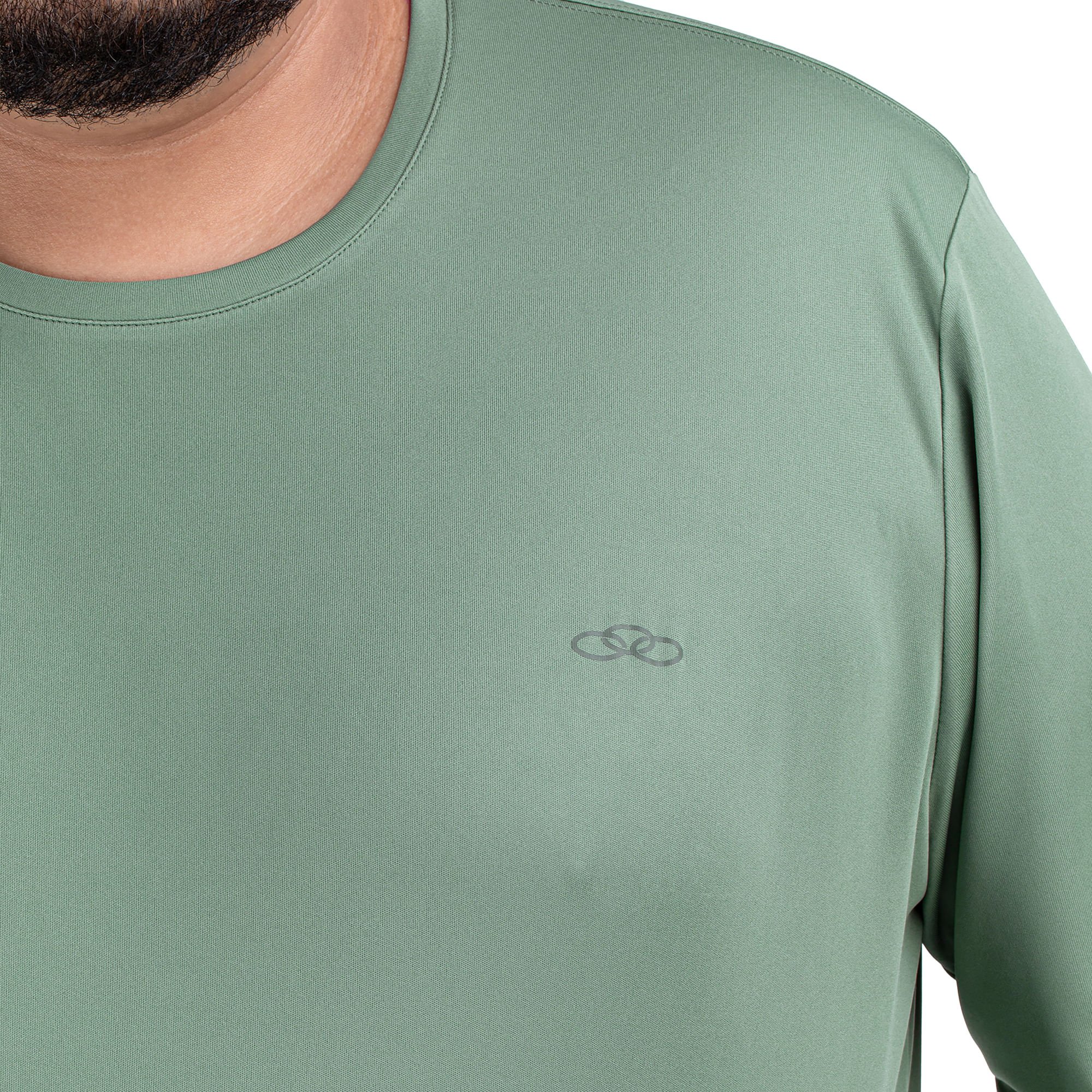 Camiseta Essential Manga Longa Olympikus Plus Size Verde 4