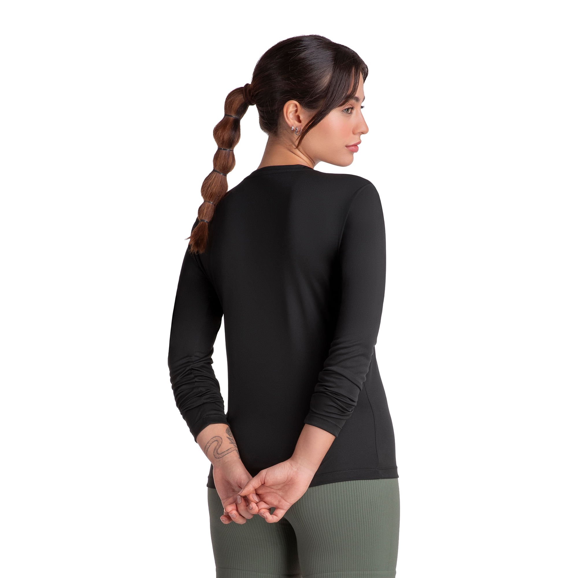Camiseta Essential Manga Longa Olympikus Preto 3