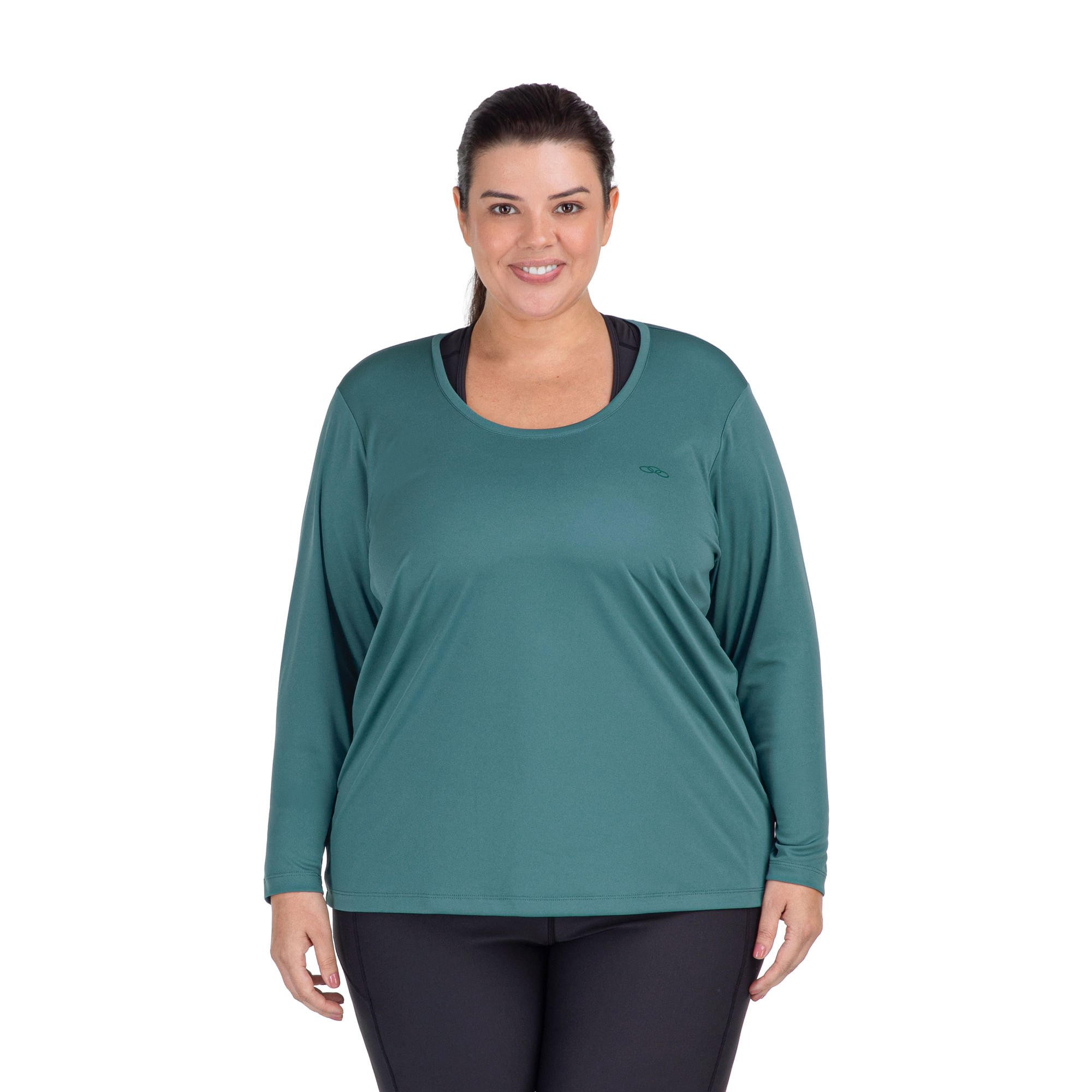 Camiseta Essential Manga Longa Olympikus Plus Size