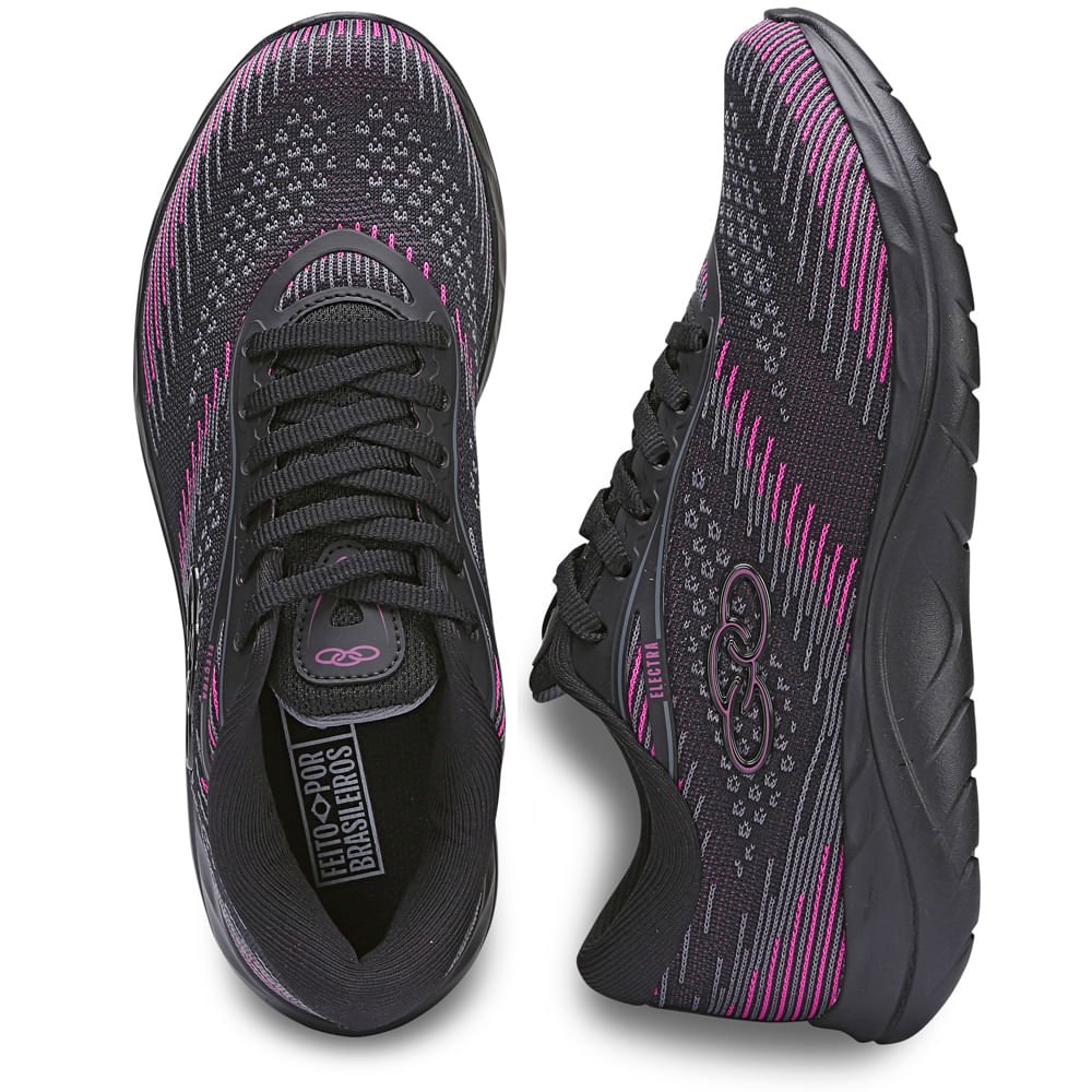 Tênis Olympikus Electra Feminino Preto/Rosa 4
