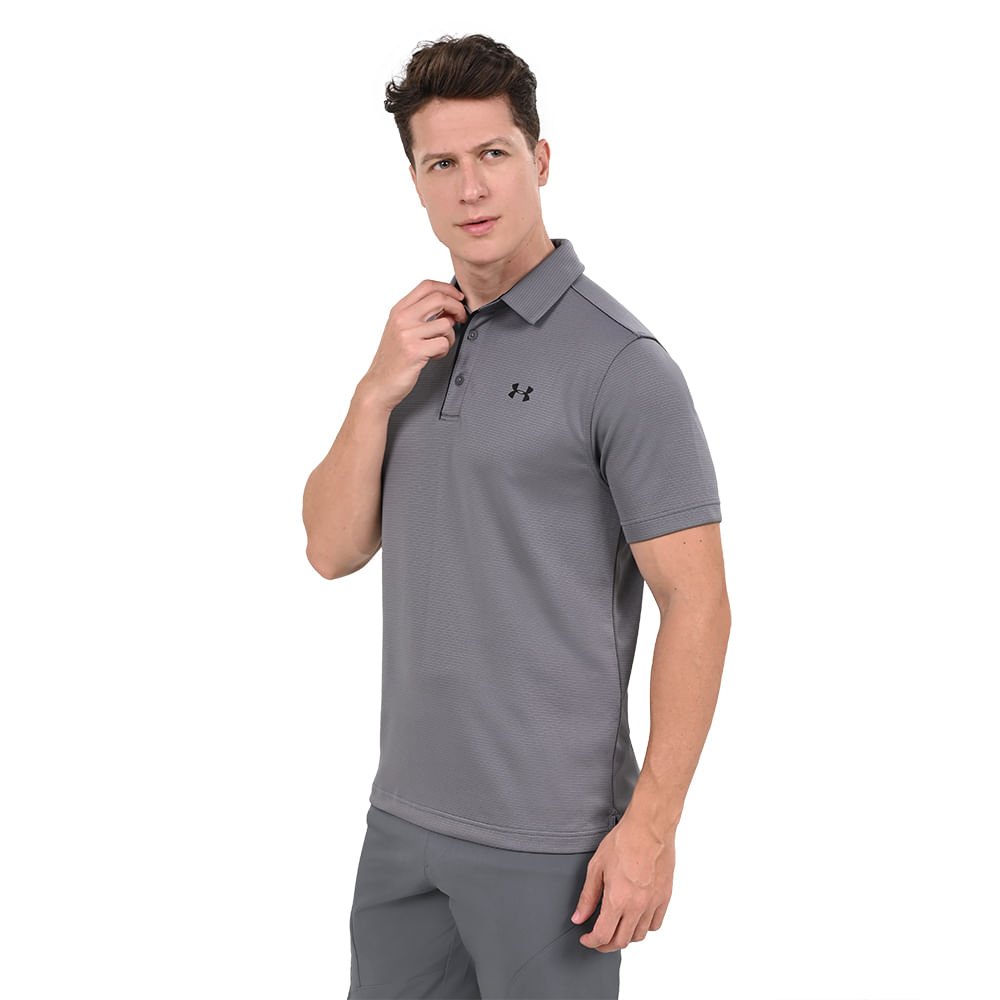 Polo Masculina Under Armour Tech Cinza 2