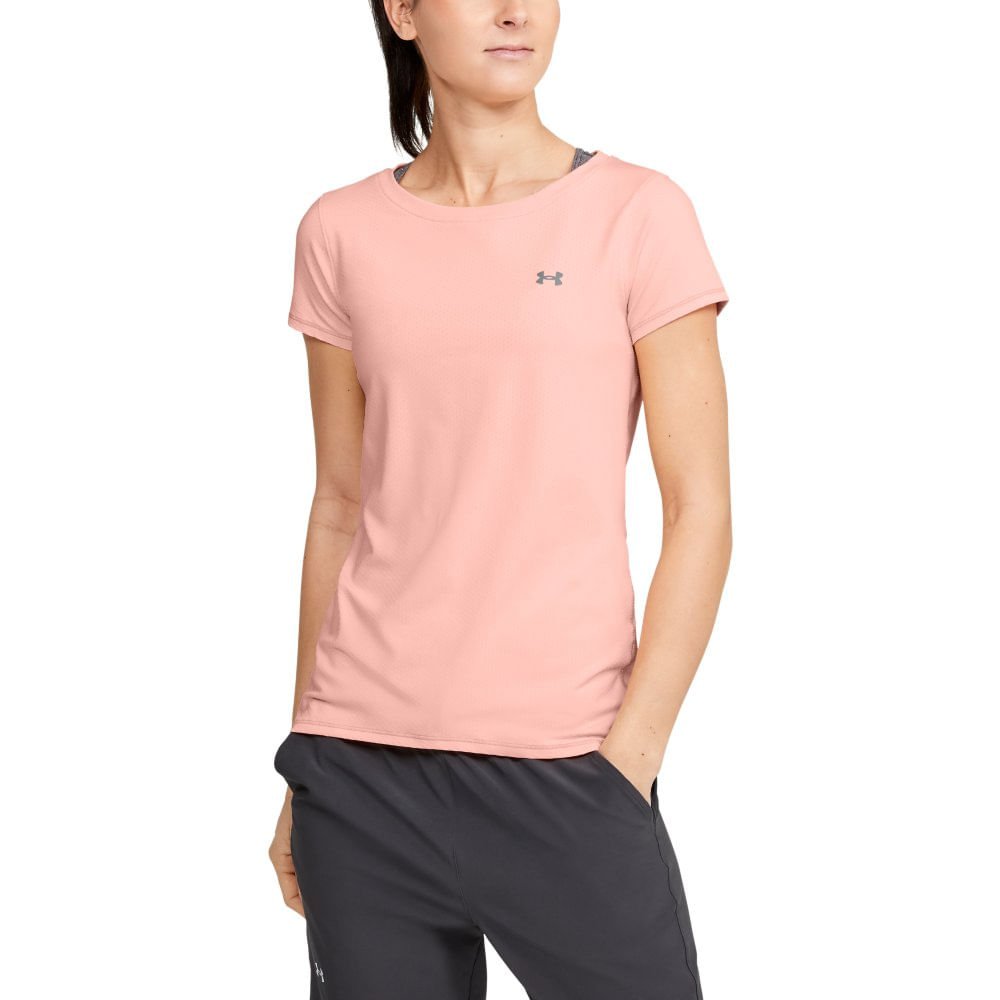 Camiseta de Treino Feminina Under Armour HeatGear Armour Rosa