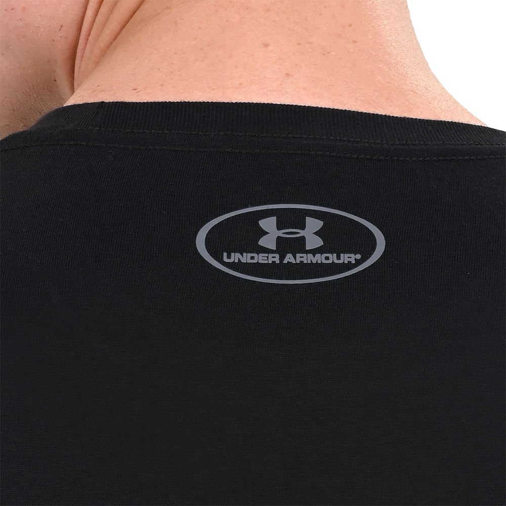 Camiseta de Treino Masculina Under Armour Left Chest Preto 5