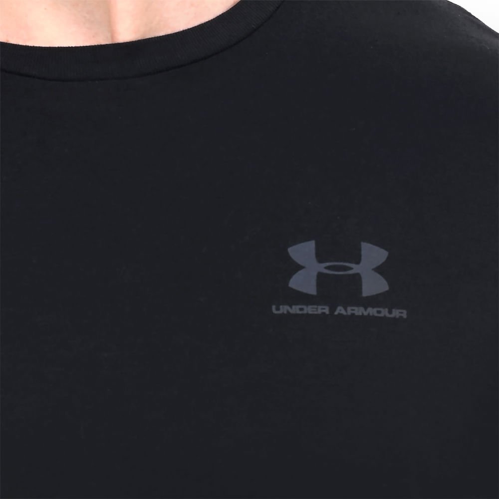 Camiseta de Treino Masculina Under Armour Left Chest Preto 6