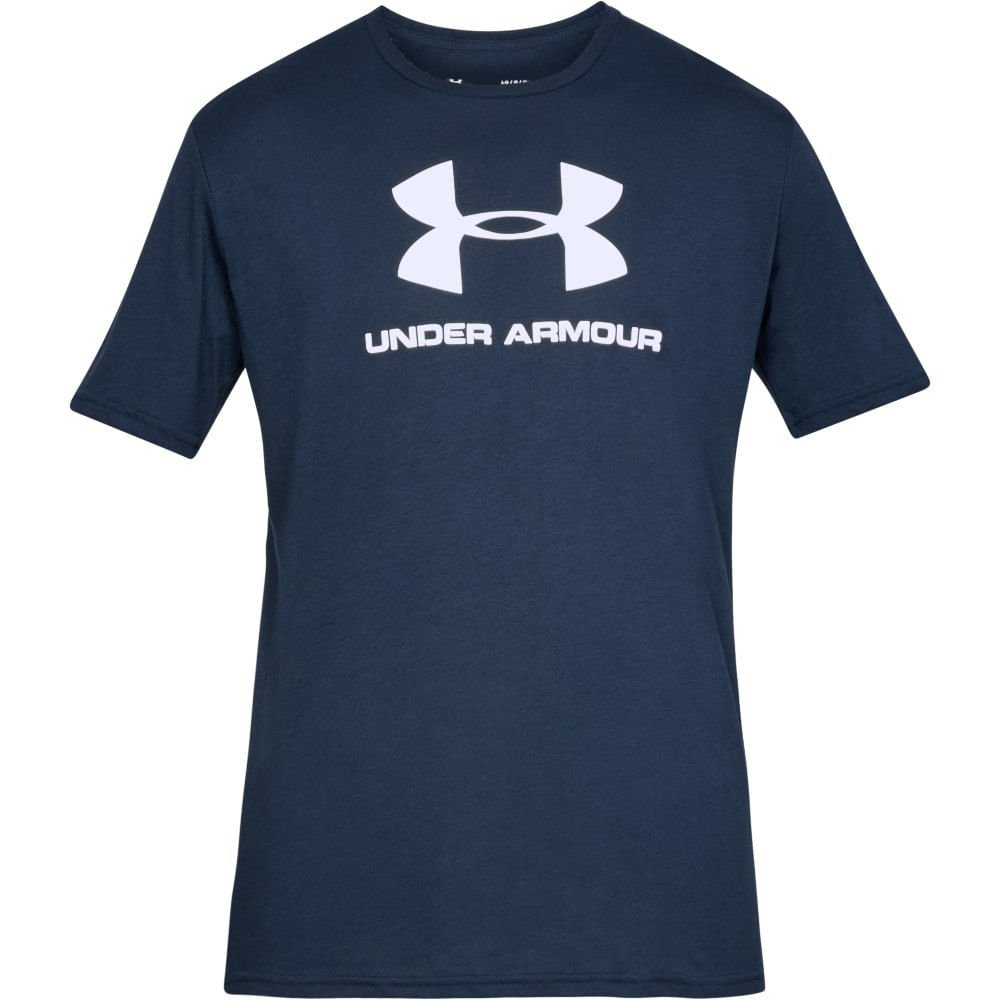 Camiseta de Treino Masculina Under Armour Sportstyle Logo Azul Marinho 4