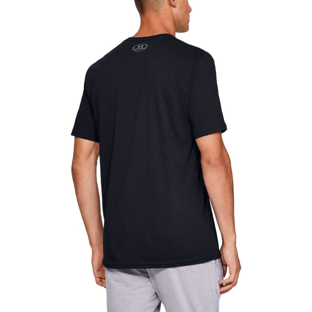 Camiseta de Treino Masculina Under Armour Sportstyle Logo Preto 3