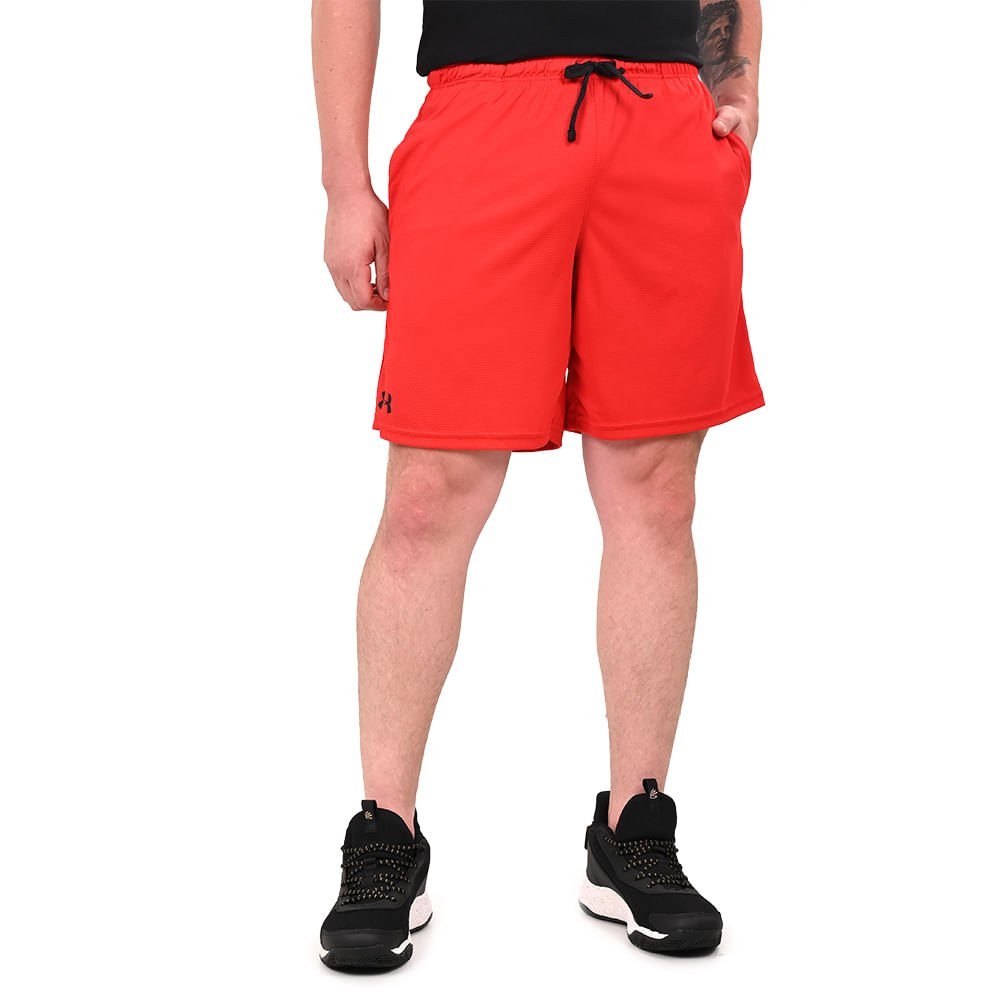 Shorts de Treino Masculino Under Armour Tech Mesh Vermelho 3