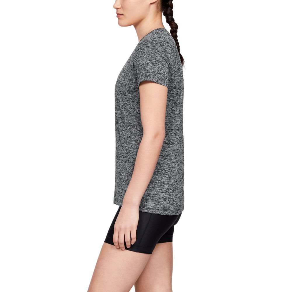Camiseta de Treino Feminina Under Armour Tech SSV-Twist Cinza 5