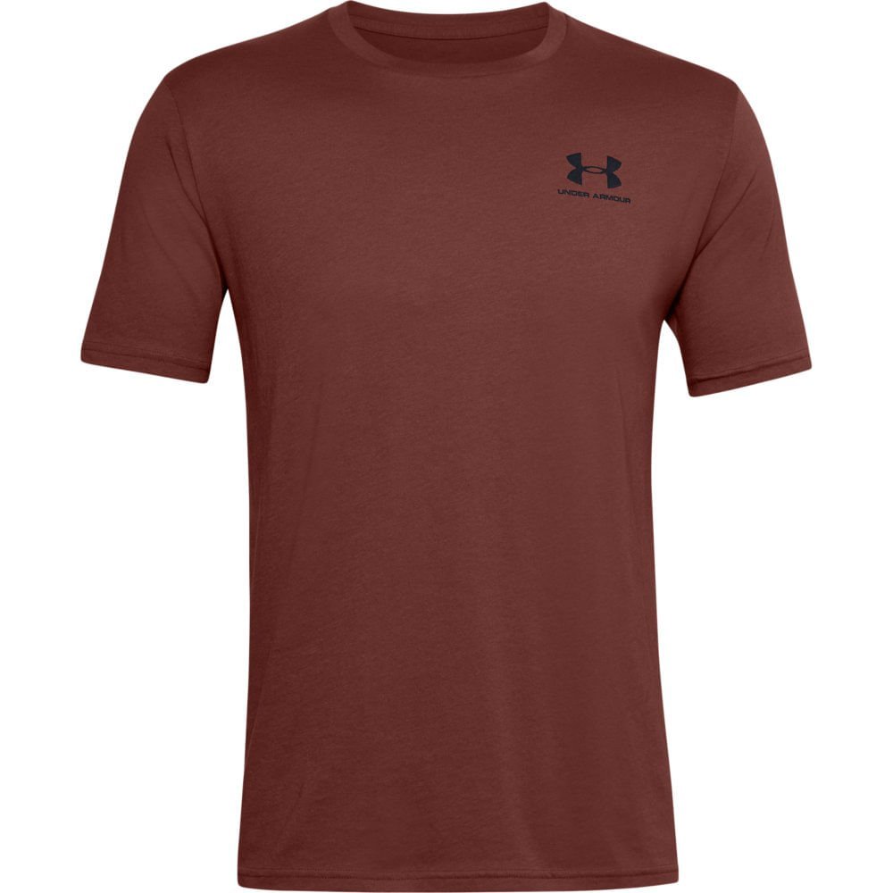 Camiseta de Treino Masculina Under Armour Left Chest Bordô 5