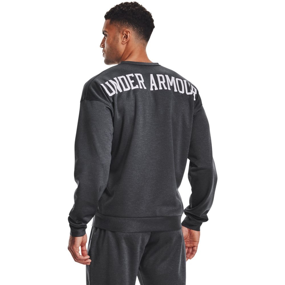 Blusa de Treino Masculina Under Armour Recover Sleep LS Crew Preto 3