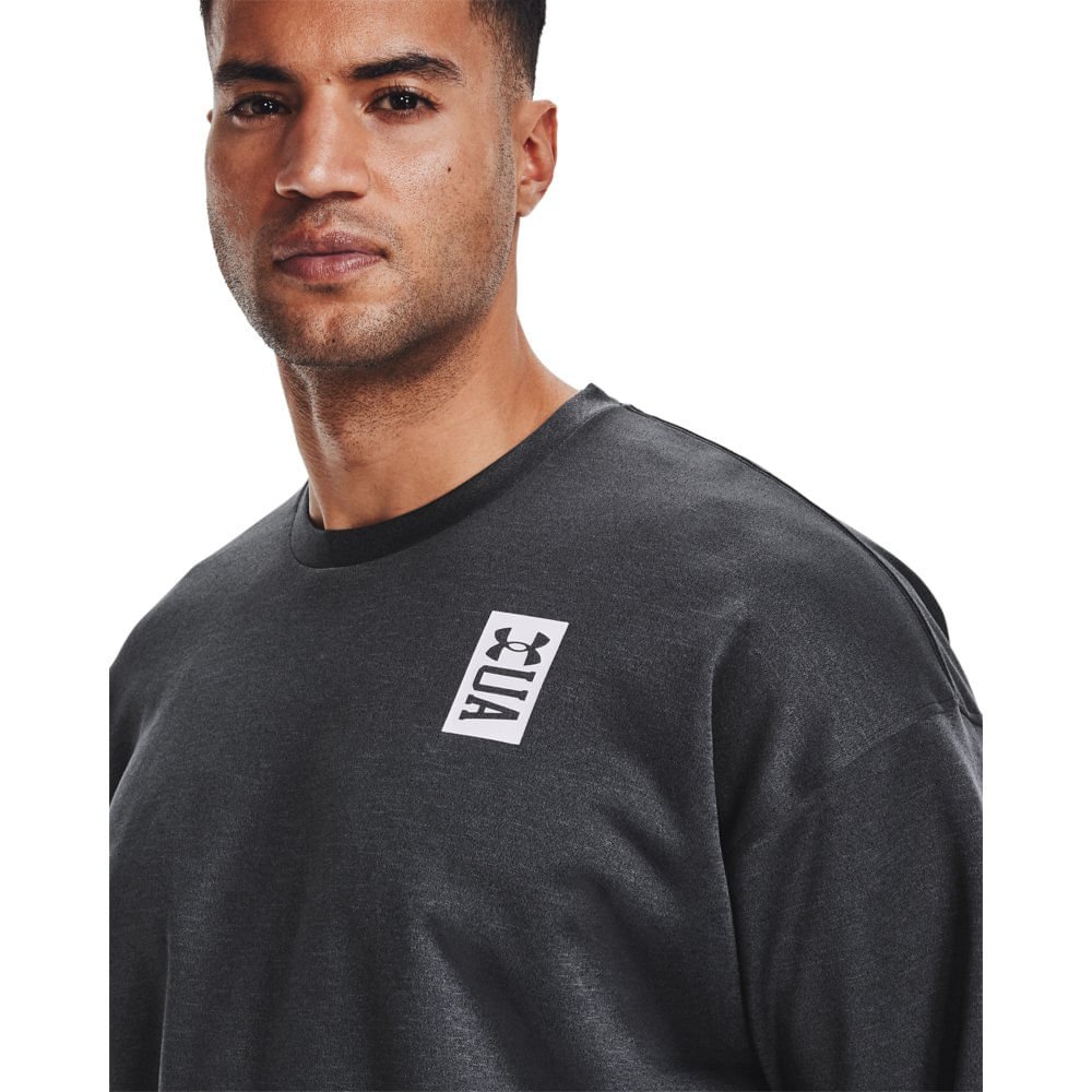 Blusa de Treino Masculina Under Armour Recover Sleep LS Crew Preto 5