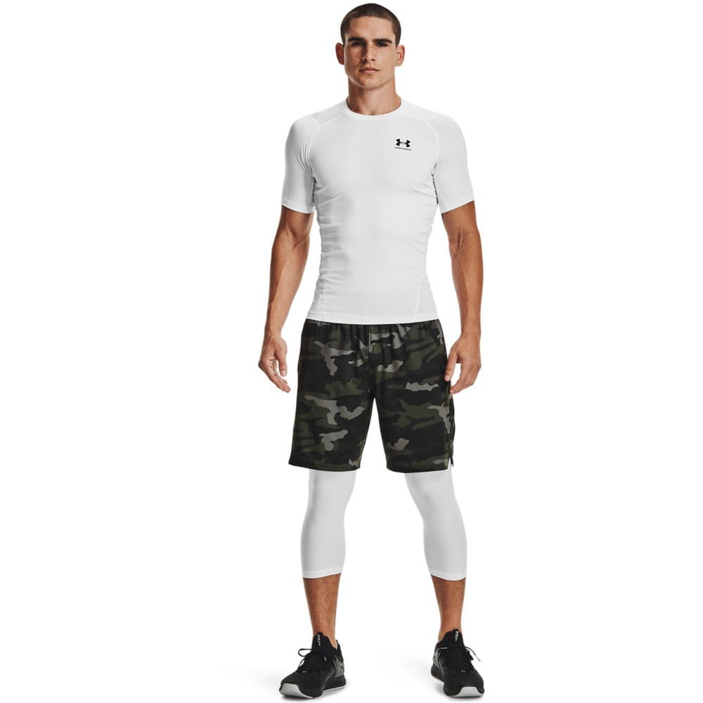 Camiseta Compressão de Treino Masculina Under Armour HG Armour SS Branco 2