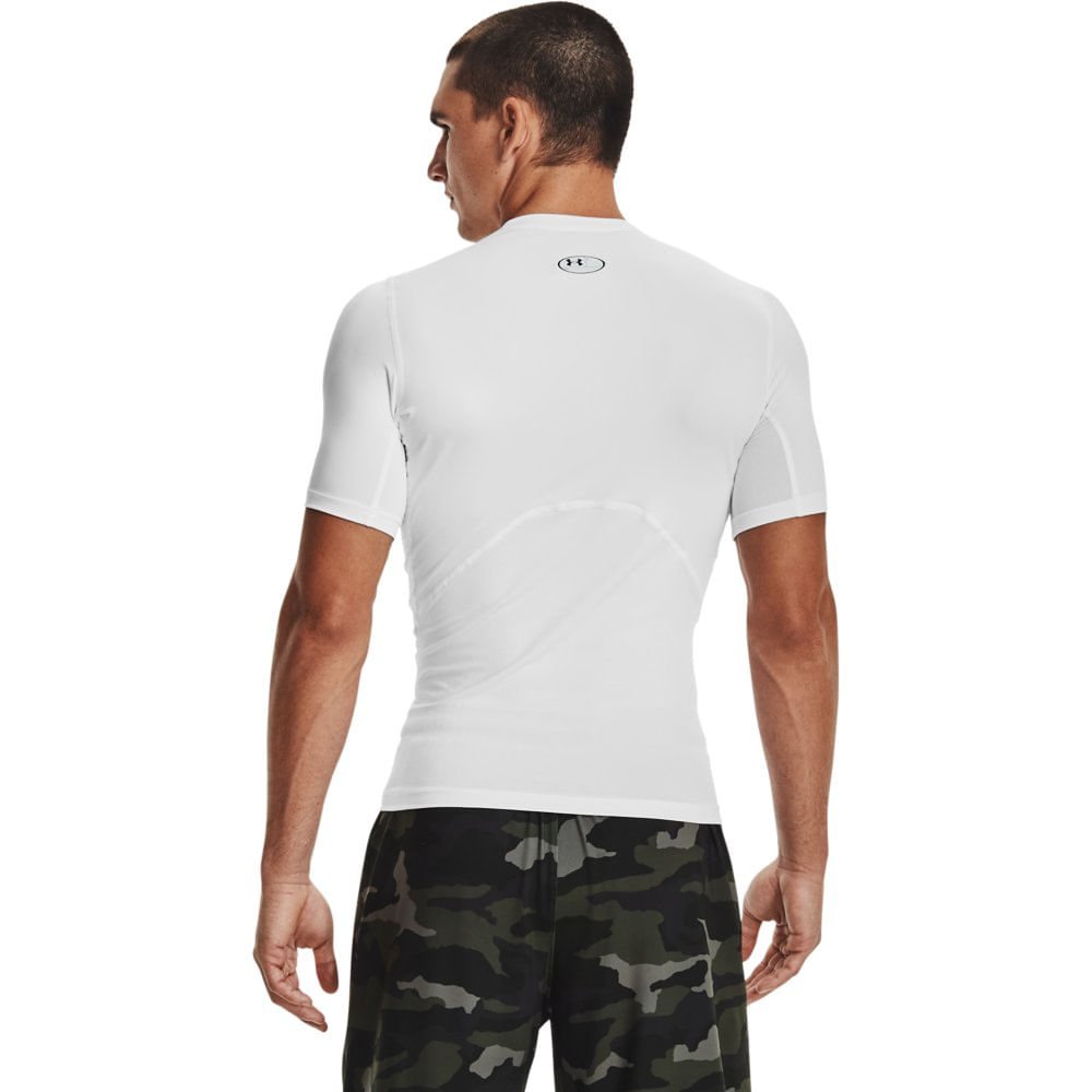 Camiseta Compressão de Treino Masculina Under Armour HG Armour SS Branco 3