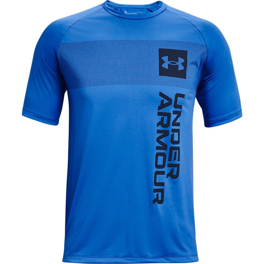 Camiseta de Treino Masculina Under Armour Tech 2.0 Vertical Wordmark