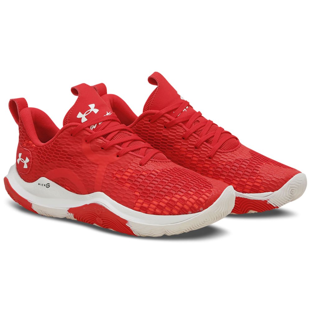 Tênis de Basquete Masculino Under Armour Spawn 3 Vermelho 2