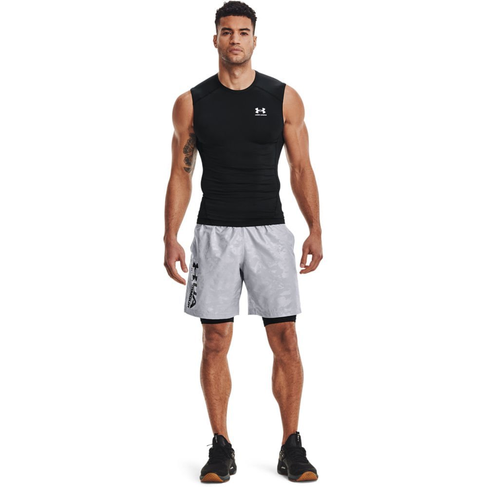 Regata Compressão de Treino Masculina Under Armour HG Armour SL Preto 2