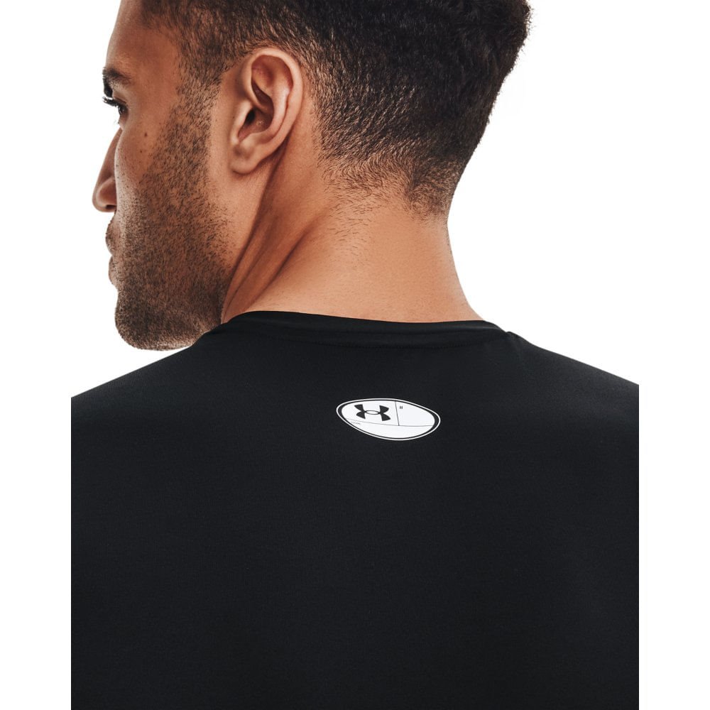 Regata Compressão de Treino Masculina Under Armour HG Armour SL Preto 8