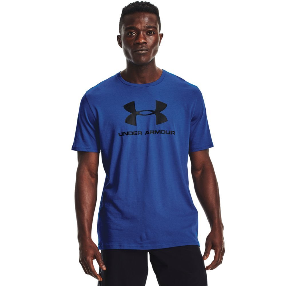 Camiseta de Treino Masculina Under Armour Sportstyle Logo Azul 7