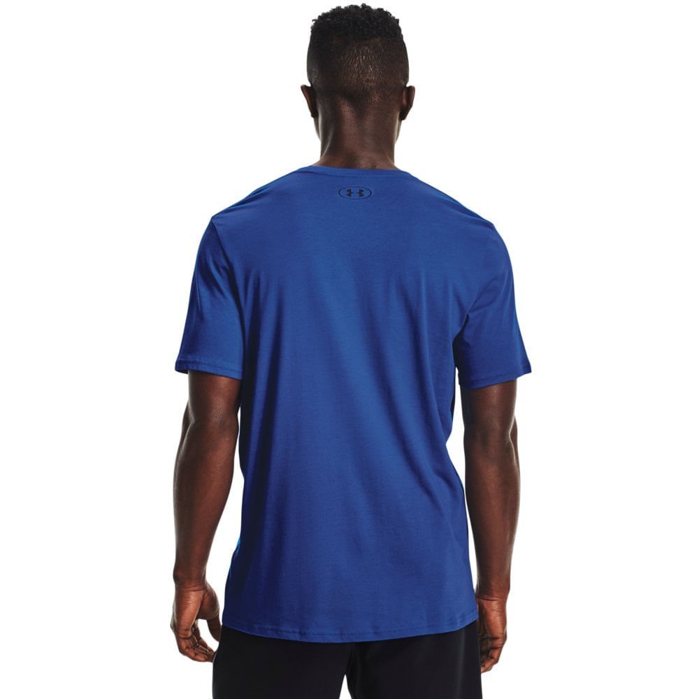 Camiseta de Treino Masculina Under Armour Sportstyle Logo Azul 8