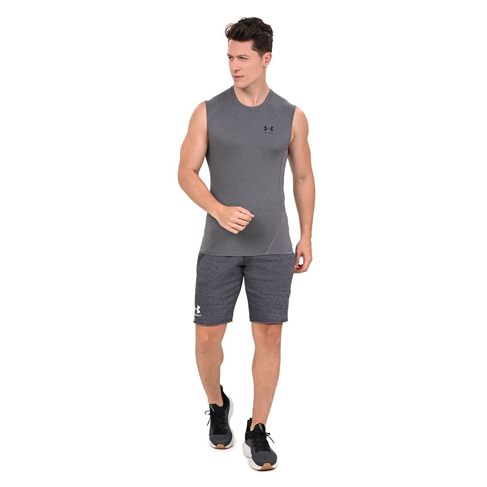 Regata Compressão de Treino Masculina Under Armour HG Armour SL Cinza 4