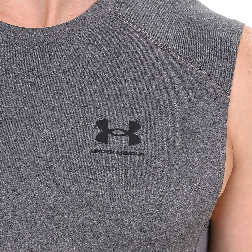 Regata Compressão de Treino Masculina Under Armour HG Armour SL Cinza 5