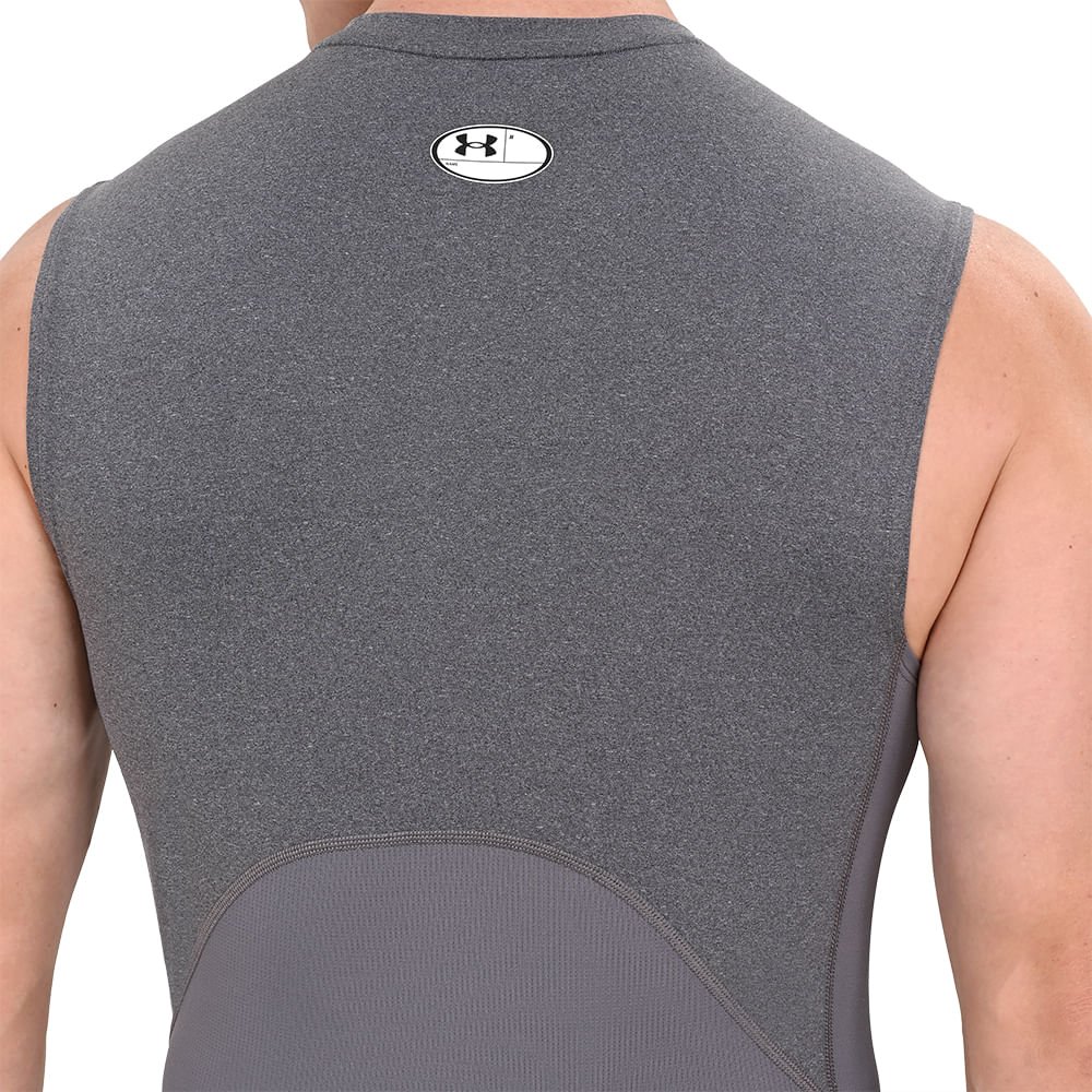Regata Compressão de Treino Masculina Under Armour HG Armour SL Cinza 6