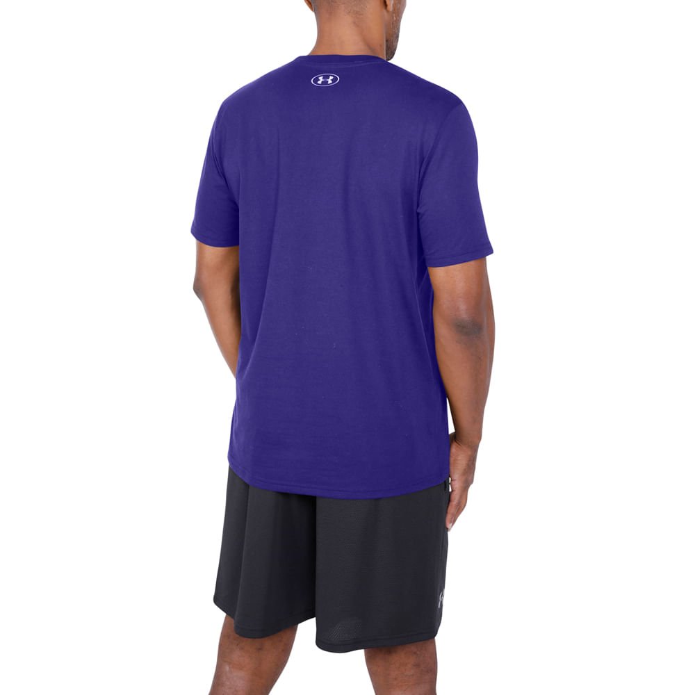 Camiseta de Treino Masculina Under Armour Sportstyle Logo Azul 4
