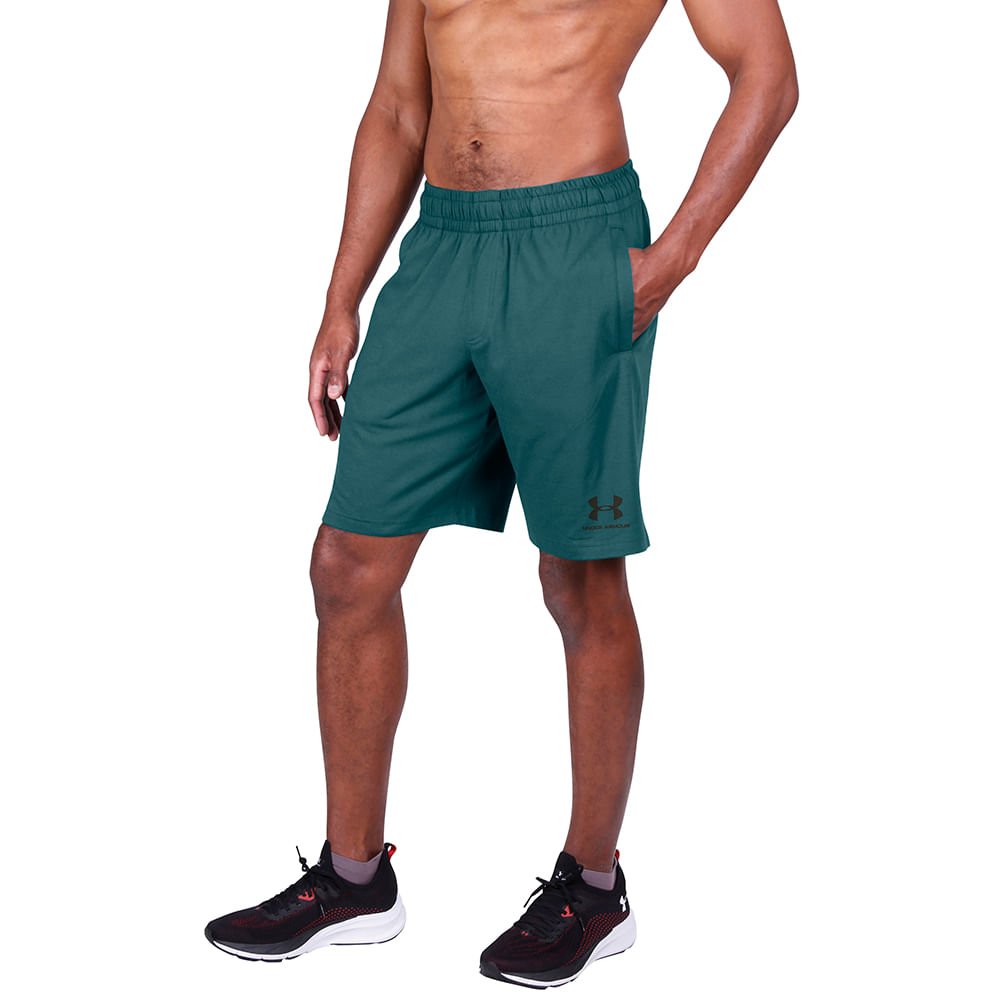 Shorts Sportstyle Masculino Under Armour Cotton Verde 4